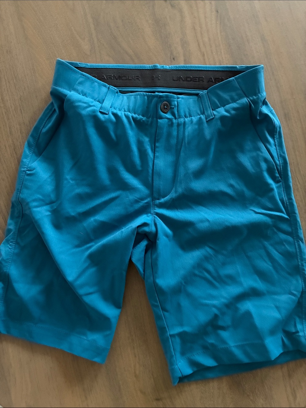 Under Armour Men’s Teal Athletic Flat-Front Shorts